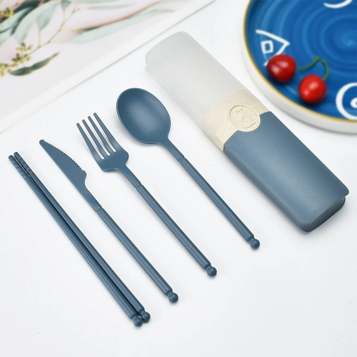 Portable Reusable Cutlery Set with Carrying Box
