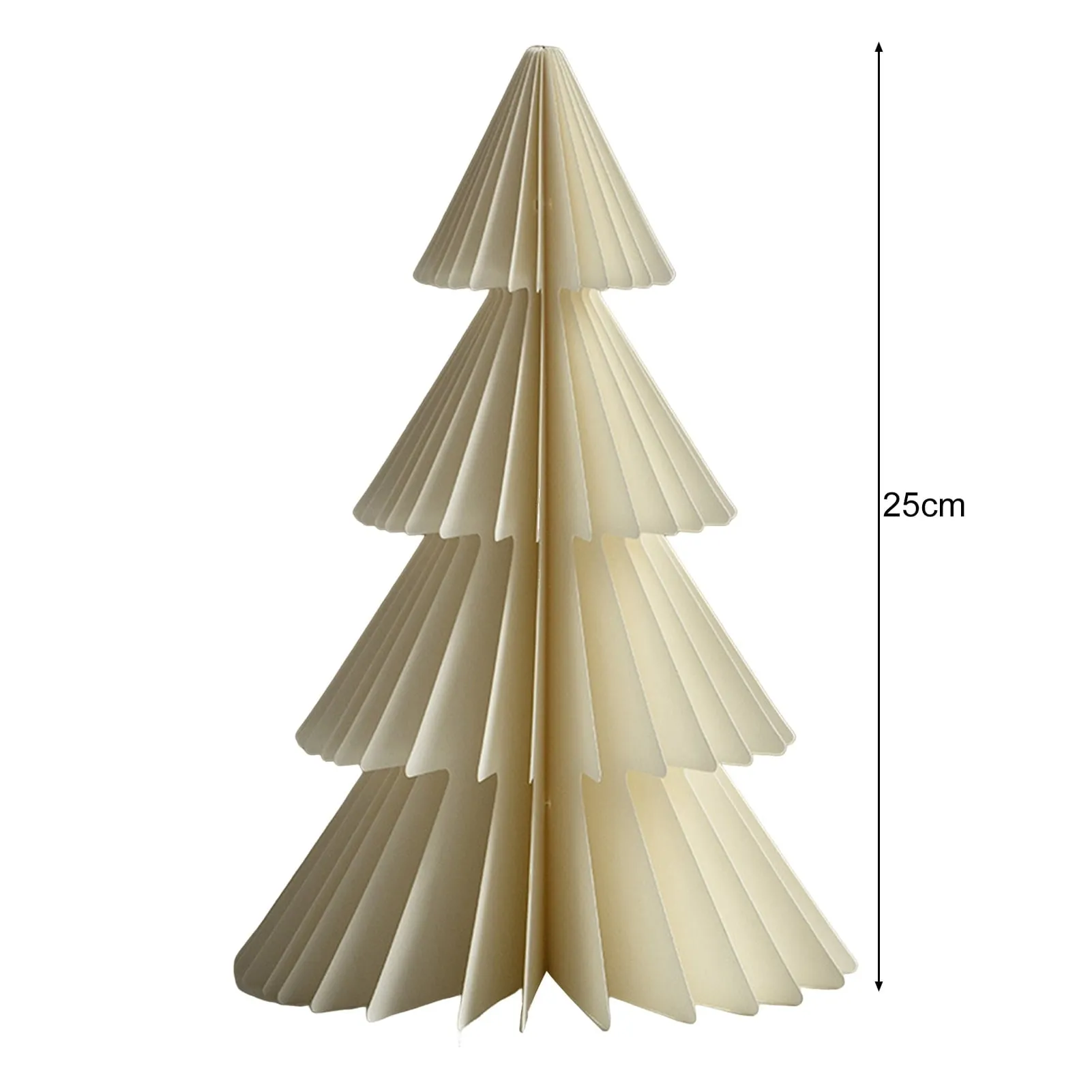 premium Paper Christmas Tree 3D Honeycomb Paper Xmas Tree Ornament Rustic Tabletop Centerpiece for Office Home School Decor-White White