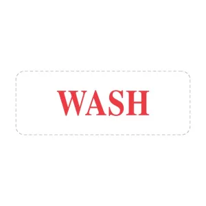 Professional Grade Stock Self-Inking Stamps (WASH) - 2-3/8" W × 7/8" H Size - Highly Visible Red Ink Stamps with Re-Inkable Pull-Out Pad - Ideal for Automotive Rental Services