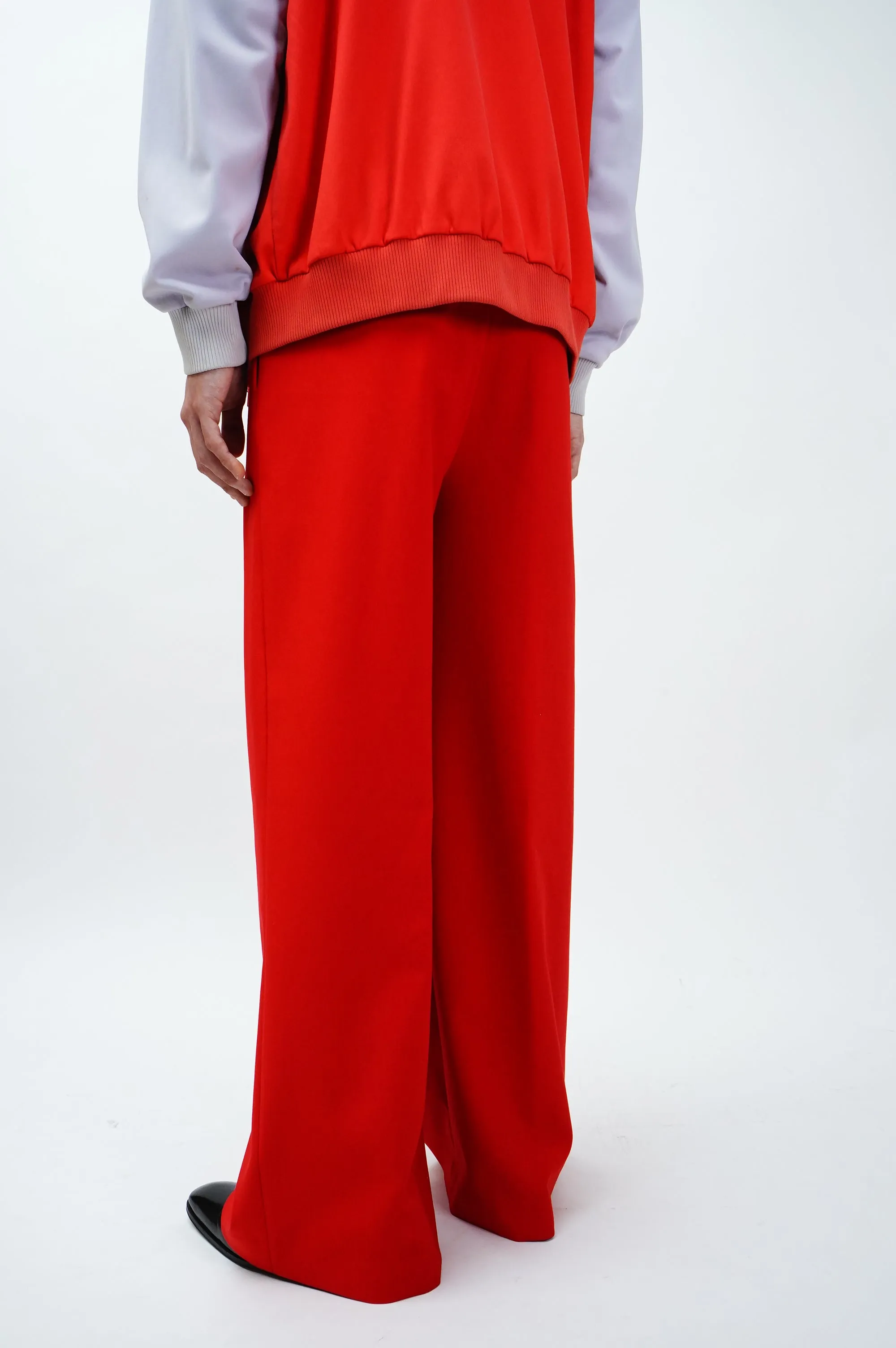 "LAURUSTINUS" -Polyester Baggy Slacks-