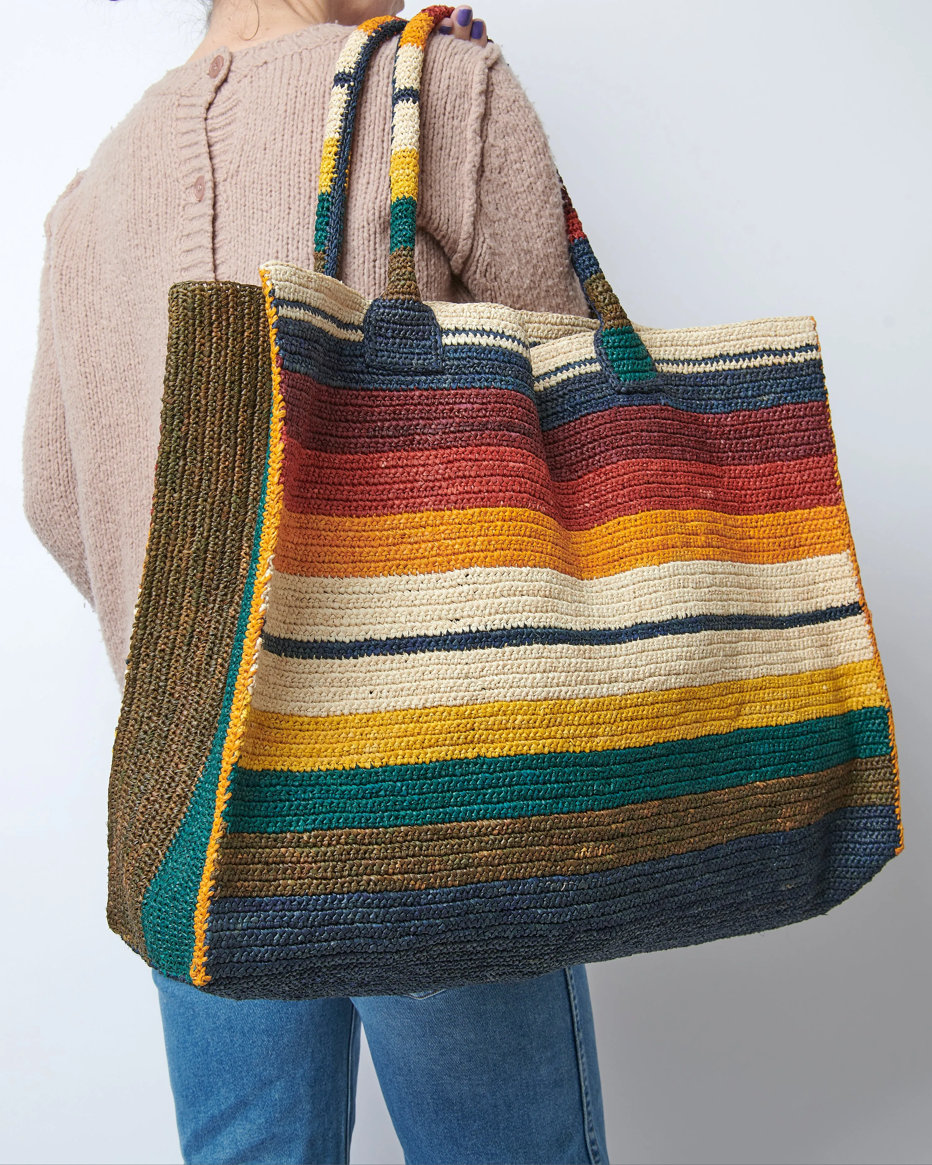 Raffia Bag Weekender Horizon