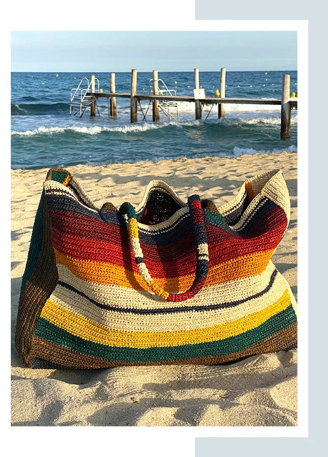 Raffia Bag Weekender Horizon