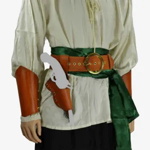 Retro Outside Waistband Leather Holster Medieval Cosplay Waist Pouch