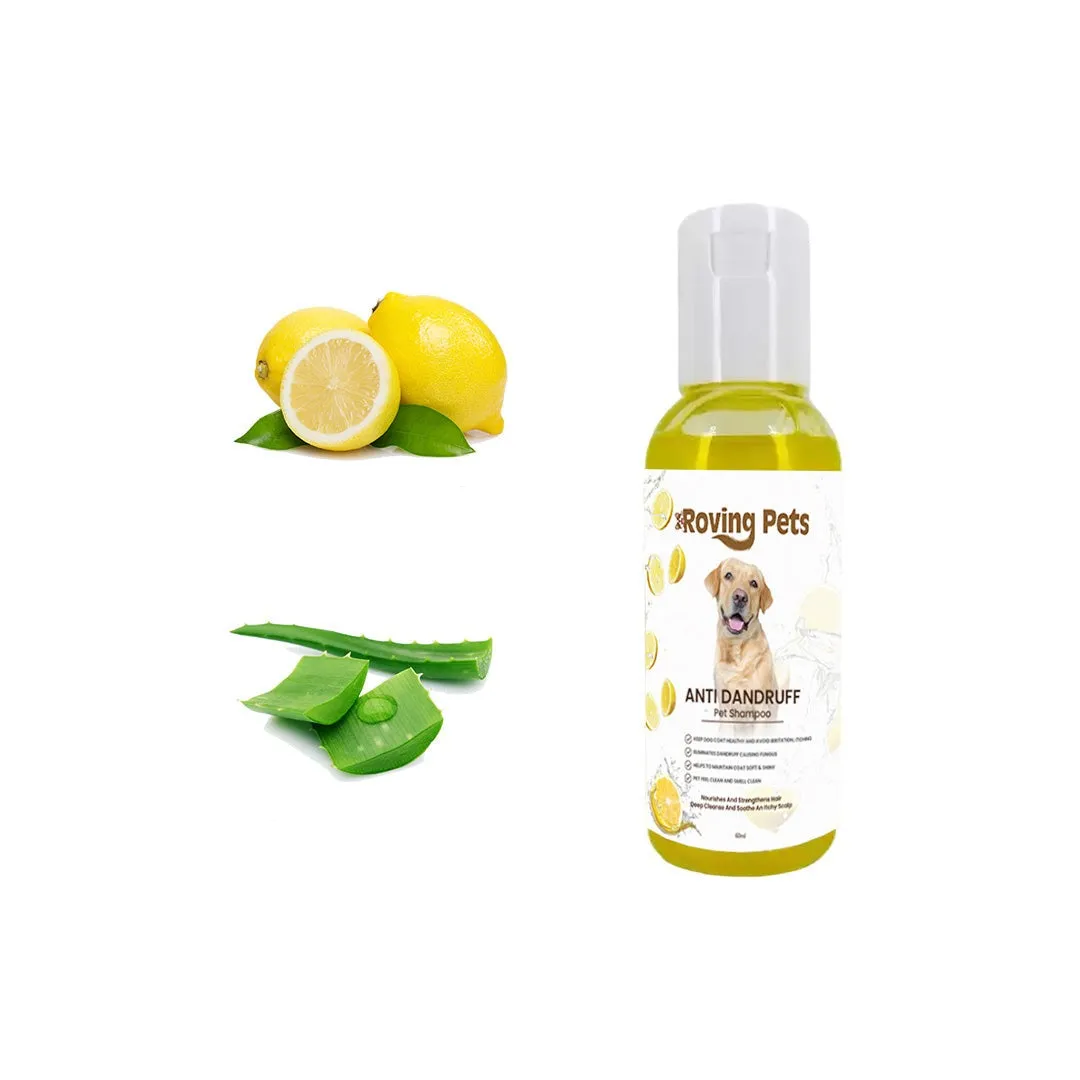 Roving Pets Anti Dandruff Shampoo 60ml Travel Friendly pocket Shampoo