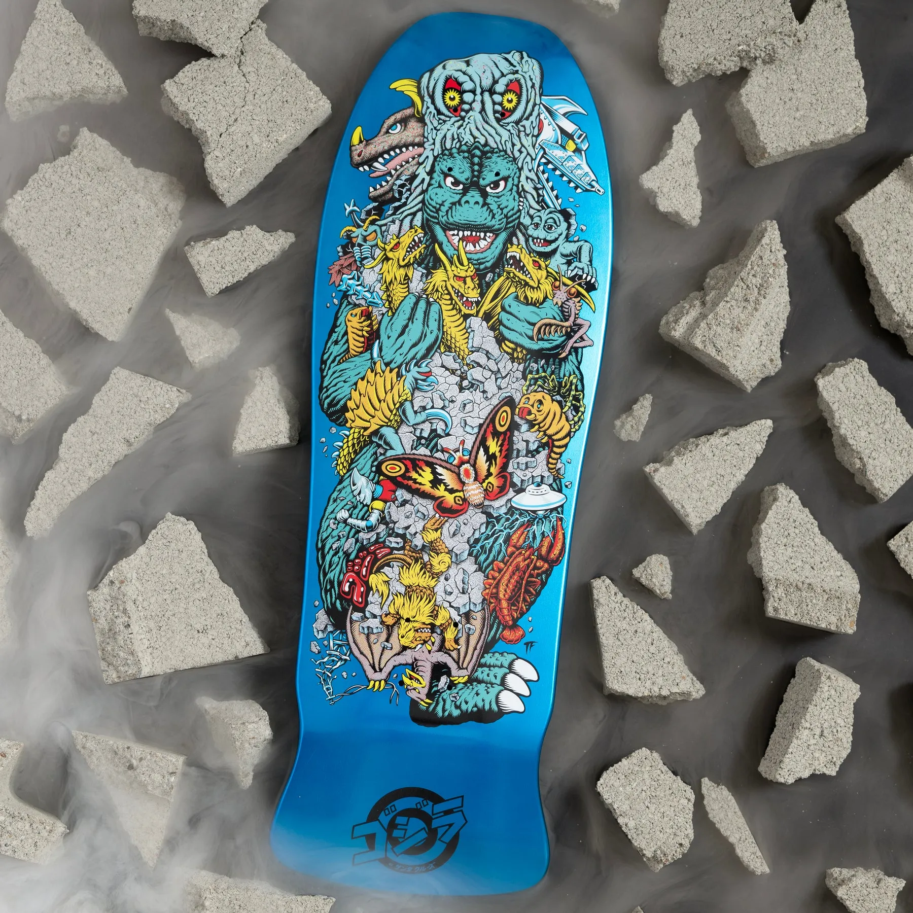 Santa Cruz x Godzilla Kaiju Roskopp Shaped Deck 10.12" x 30.12"