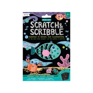 Scratch & Scribble Mini Art Kit - Friendly Fish