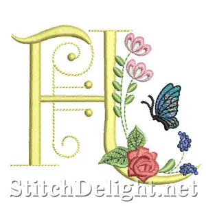 SDS0302 Deco Floral Font H