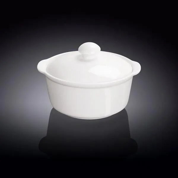 Set Of 3 White Soup Cup With Lid 4.5" inch | 9 Fl Oz