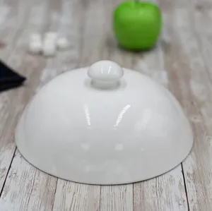 Set Of 4 White Lid For Main Course 7" inch | 17.5 Cm