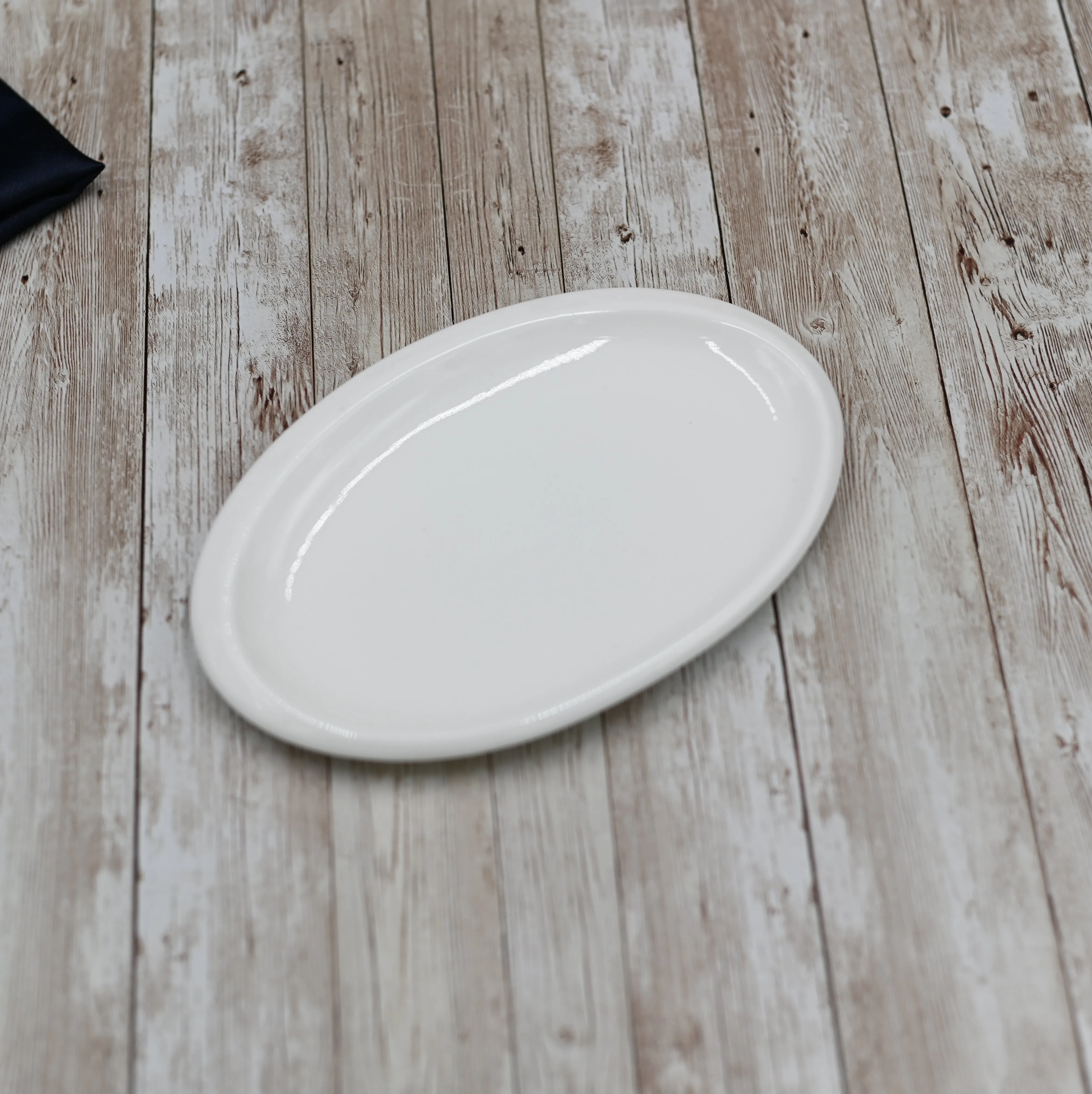 Set Of 6 White Oval Plate 8" inch | 21 Cm