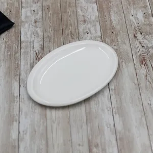 Set Of 6 White Oval Plate 8" inch | 21 Cm