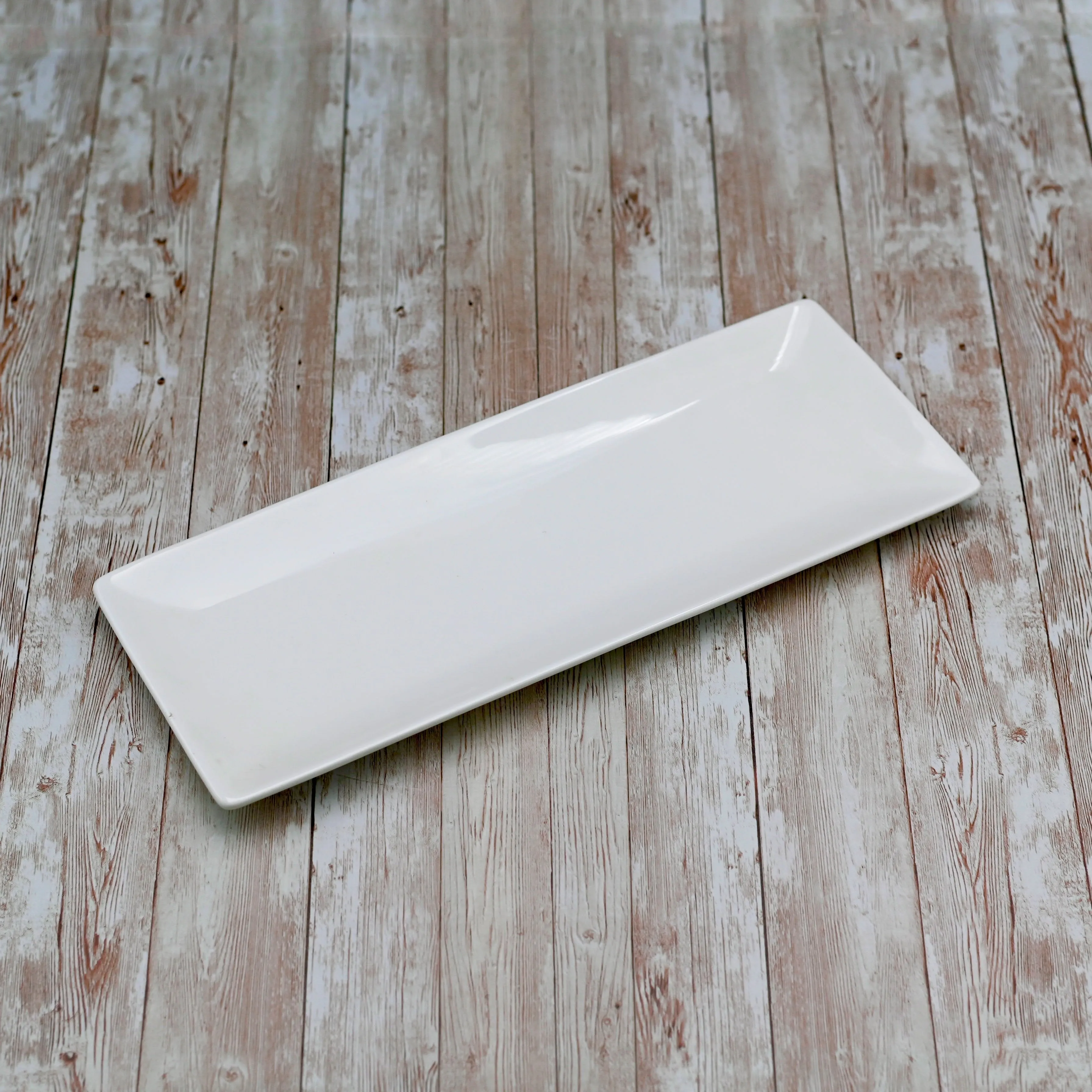 Set Of 6 White Sushi/Canape Dish 12" inch X 4.7" inch | 30.5 X 12 Cm