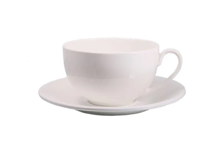 Set Of 6 White Tea Cup 8 Oz | 250 Ml