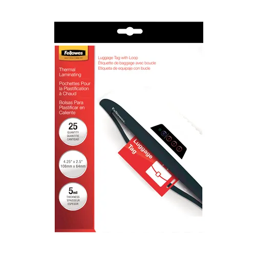 Shiny Pouches - Bag Tag with loop, 5 mil, 25 pack