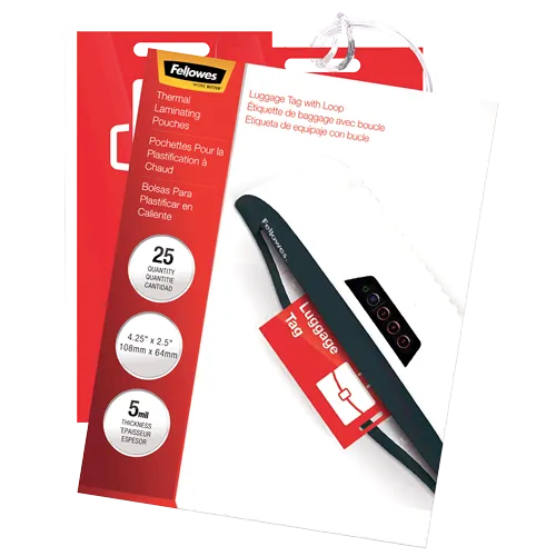 Shiny Pouches - Bag Tag with loop, 5 mil, 25 pack