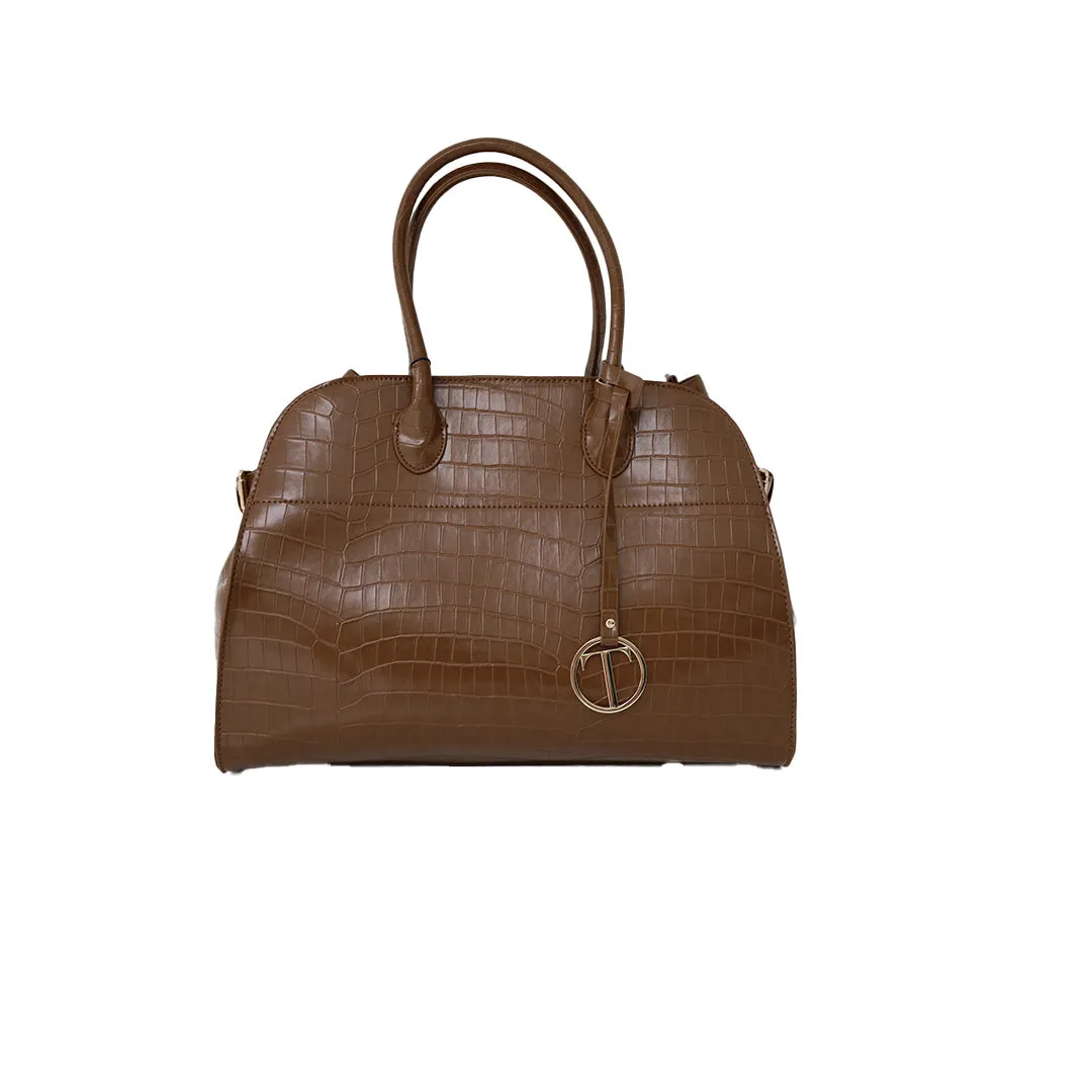 Shopping bag con stampa coccodrillo
