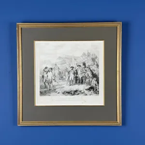Siege of Yorktown - Surrender of Cornwallis  — Steel engraving from France — Framed 1860 print