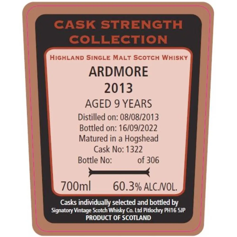 Signatory Vintage 2013 Ardmore 9 Year Old