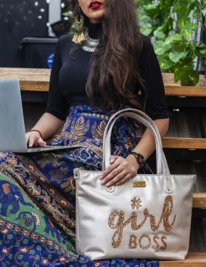 Silver GirlBoss Tote | Modern Myth