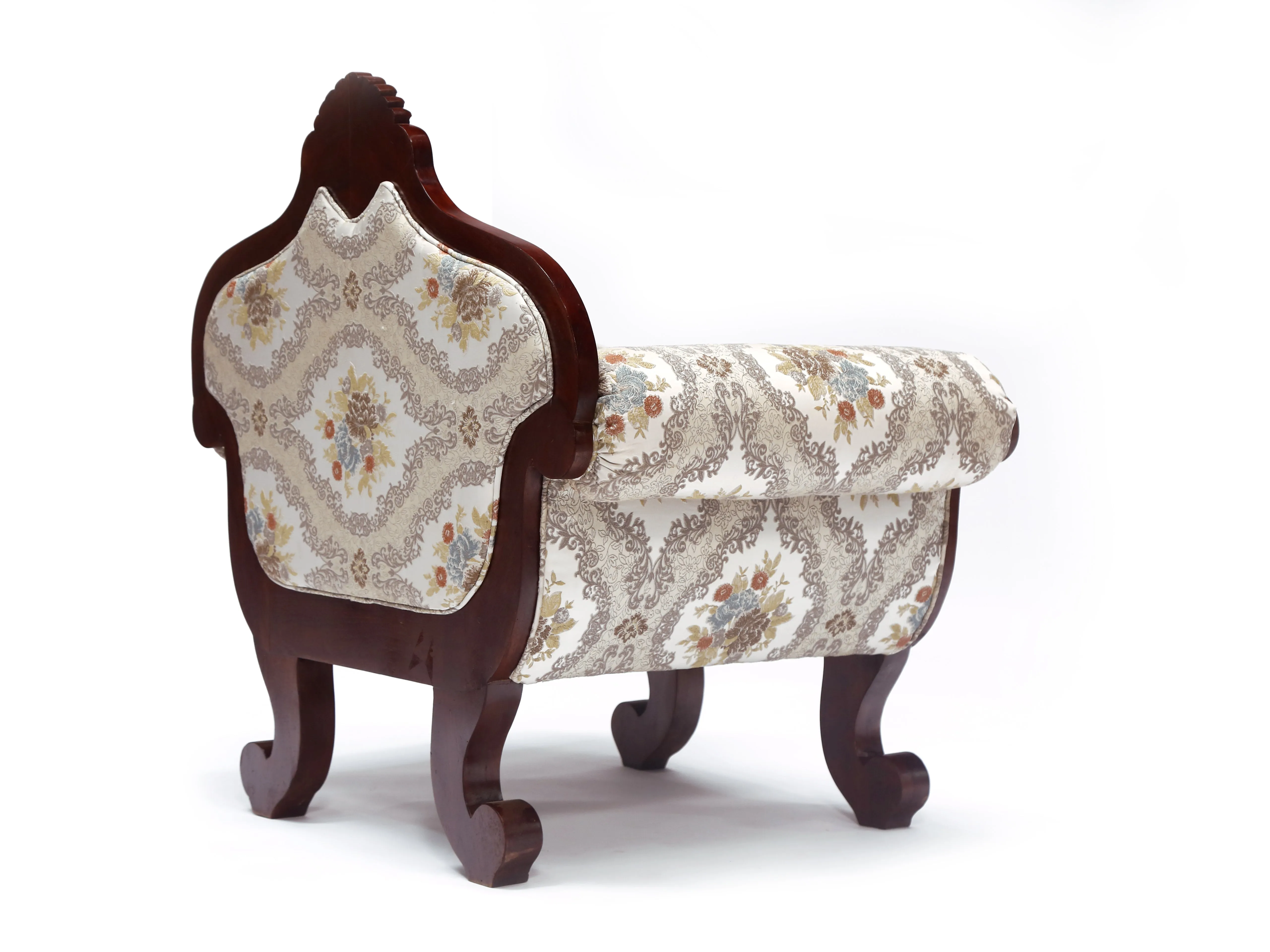 Solid Teak Intricate Carved Single Seater Sofa