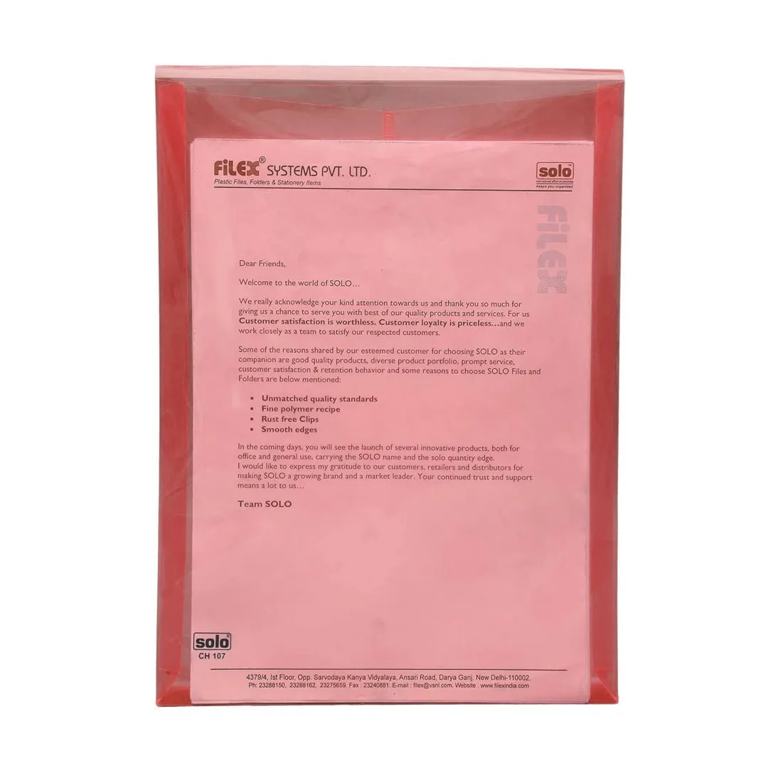 Solo Document Bag - A4 (Pack Of 2)