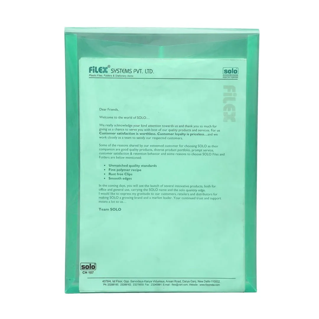 Solo Document Bag - A4 (Pack Of 2)