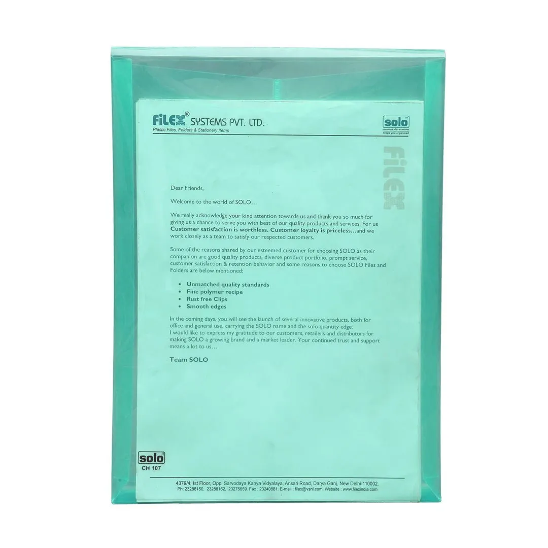Solo Document Bag - A4 (Pack Of 2)