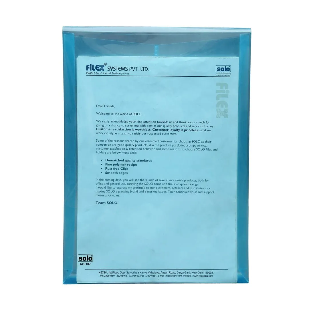 Solo Document Bag - A4 (Pack Of 2)