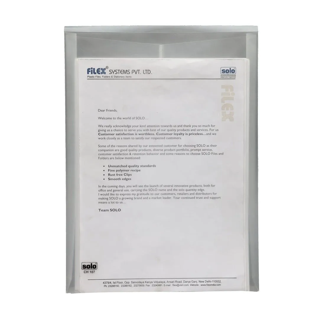 Solo Document Bag - A4 (Pack Of 2)