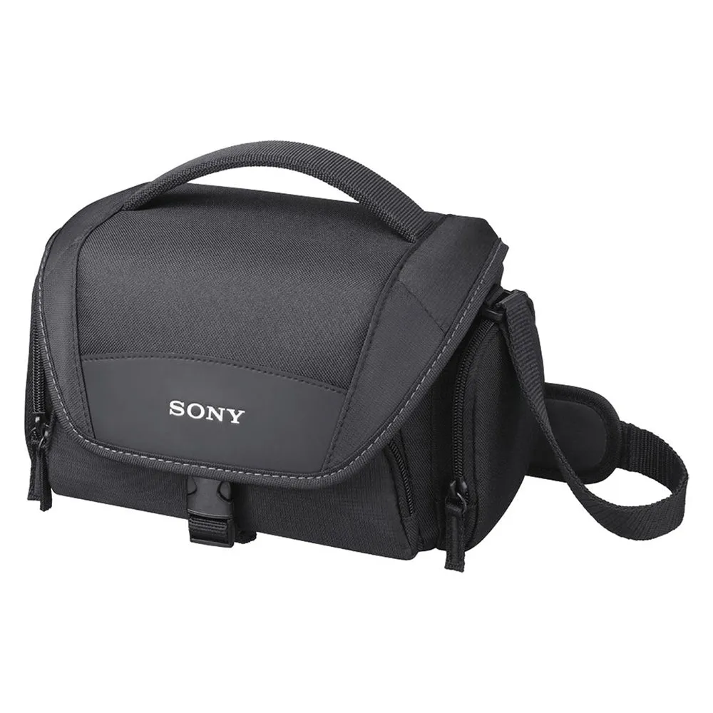 Sony LCS-U21 Soft Nylon Carrying Case with Durable Handle and Shoulder Strap for DSLR, Camcorders, NEX and Cyber-shot Cameras