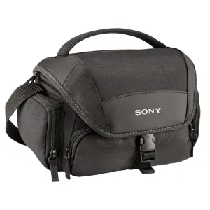 Sony LCS-U21 Soft Nylon Carrying Case with Durable Handle and Shoulder Strap for DSLR, Camcorders, NEX and Cyber-shot Cameras