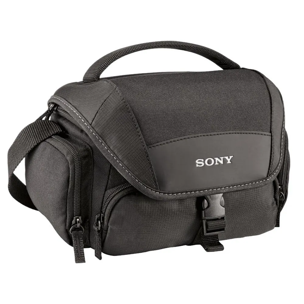 Sony LCS-U21 Soft Nylon Carrying Case with Durable Handle and Shoulder Strap for DSLR, Camcorders, NEX and Cyber-shot Cameras