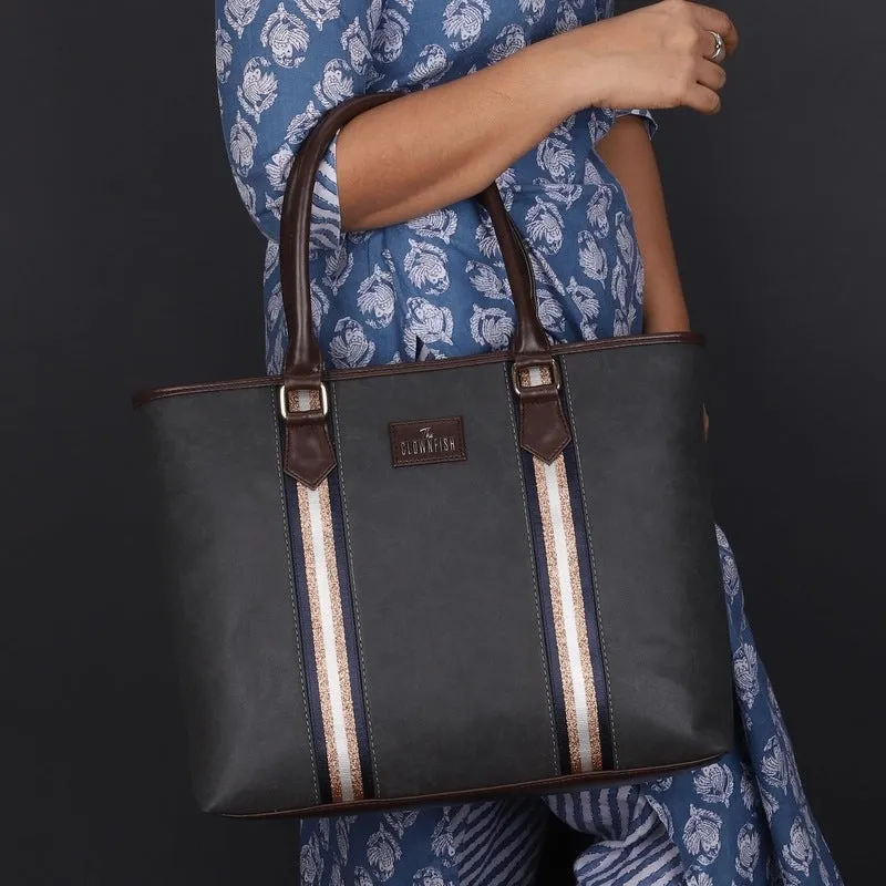 Sophitech Series Laptop Handbag - Faux Leather, Padded Sleeve | 14 inch | Dark Brown