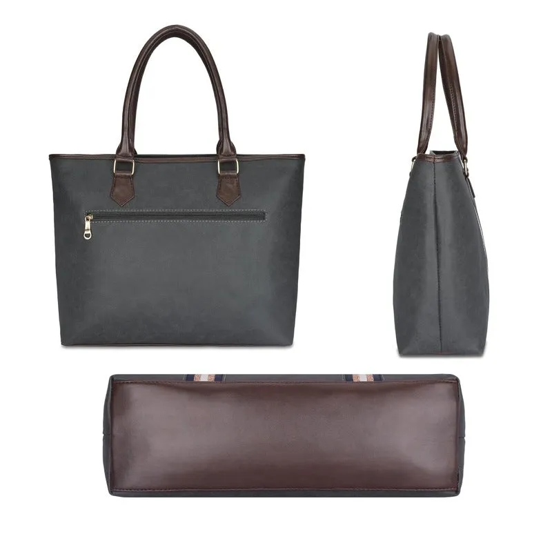 Sophitech Series Laptop Handbag - Faux Leather, Padded Sleeve | 14 inch | Dark Brown