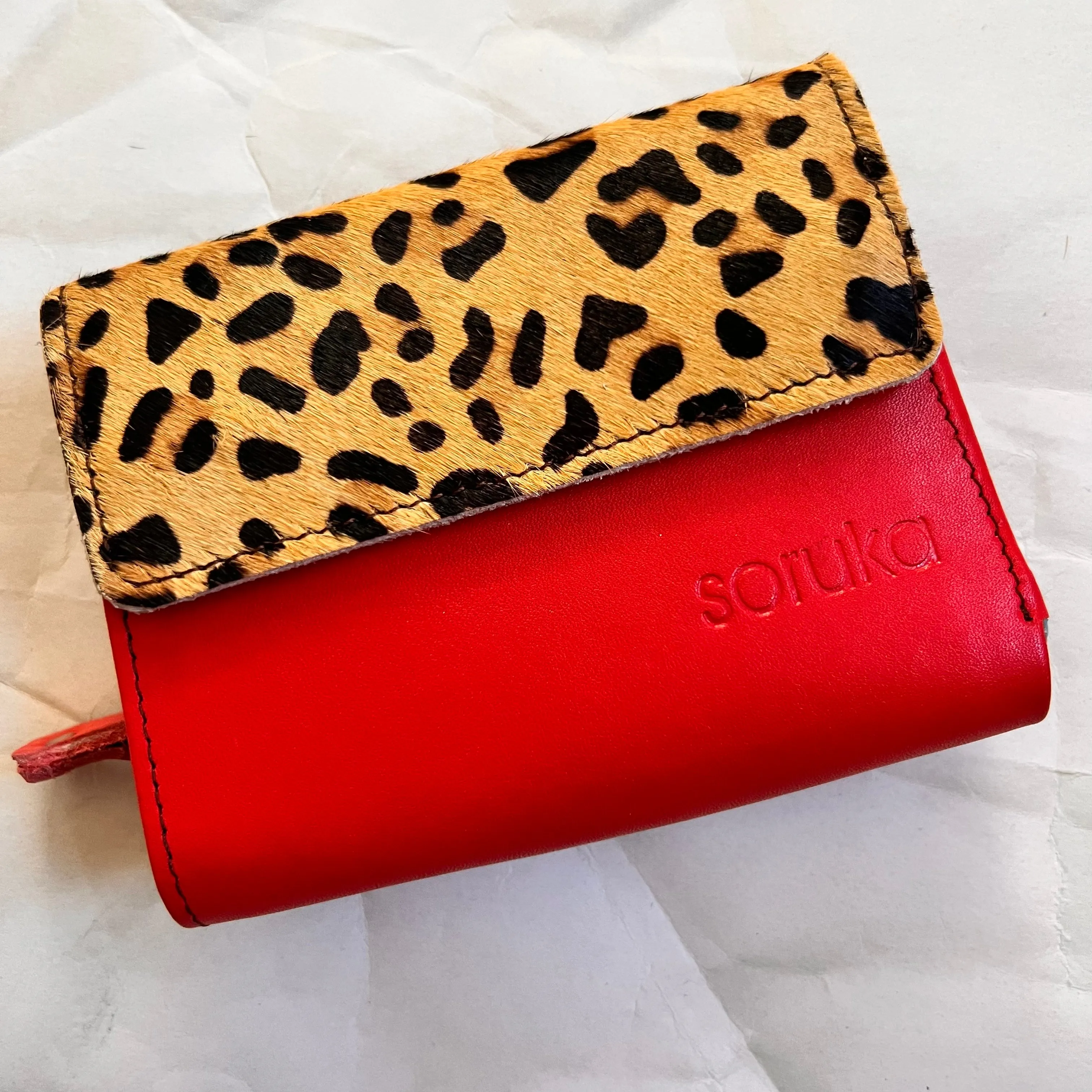 Soruka - Rings Wallet with Print, Cranberry