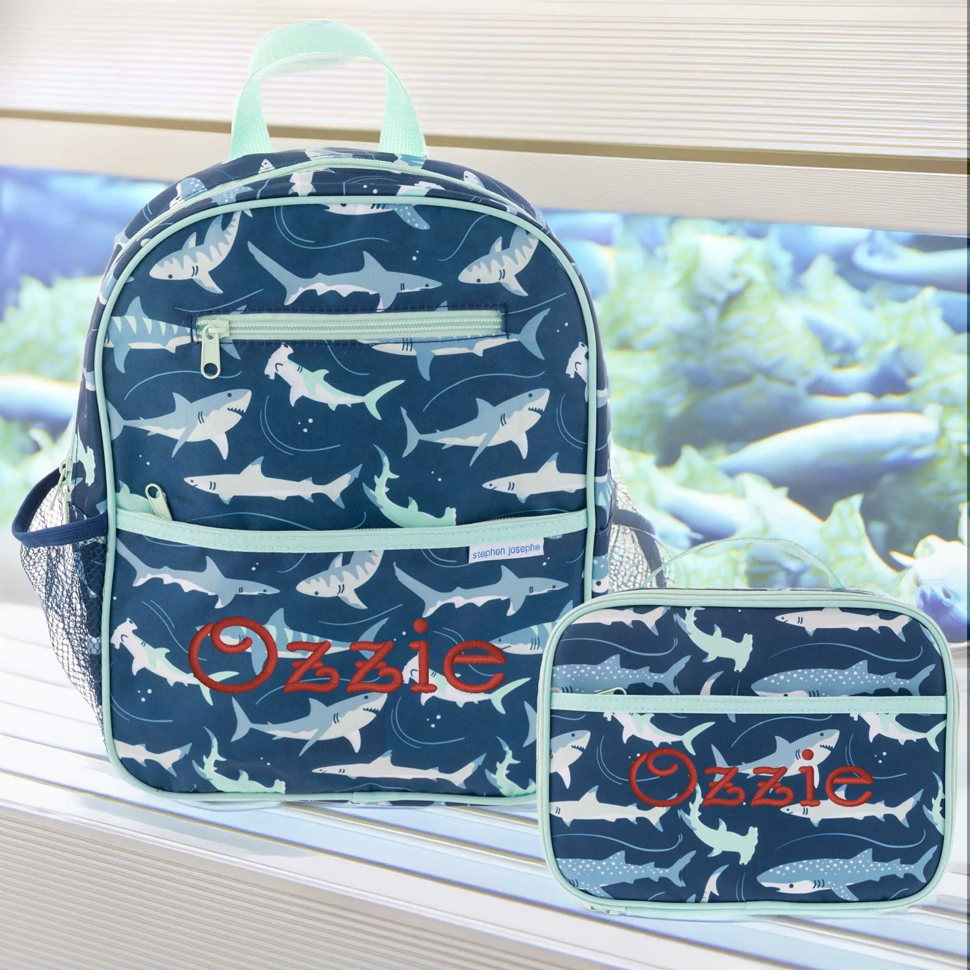 Stephen Joseph Junior Backpack & Lunchbox, Shark 3