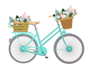 Sticker Hub Beautiful Decorative Bicycle Wall Sticker 47cm X 61cm AS245