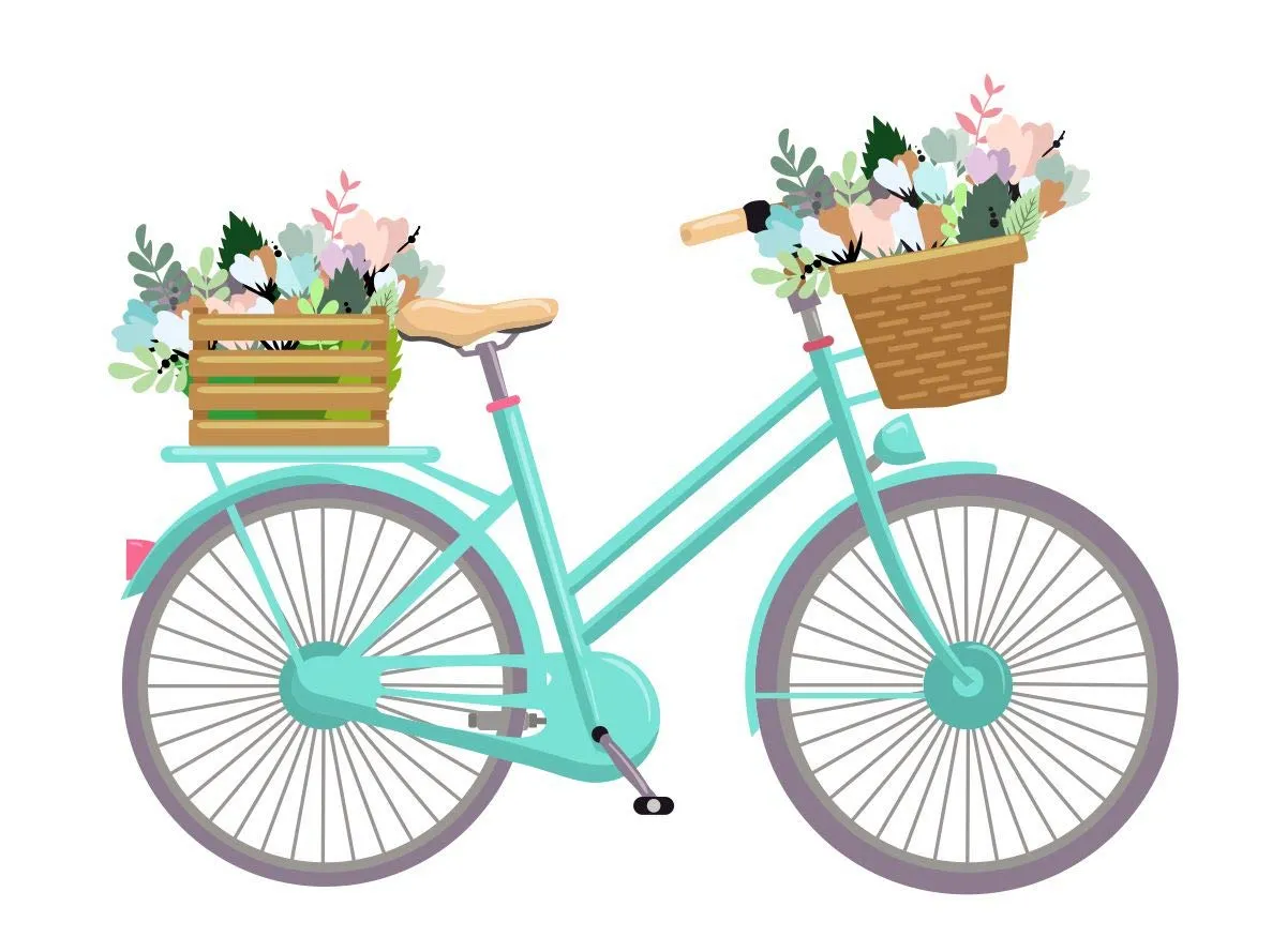 Sticker Hub Beautiful Decorative Bicycle Wall Sticker 47cm X 61cm AS245