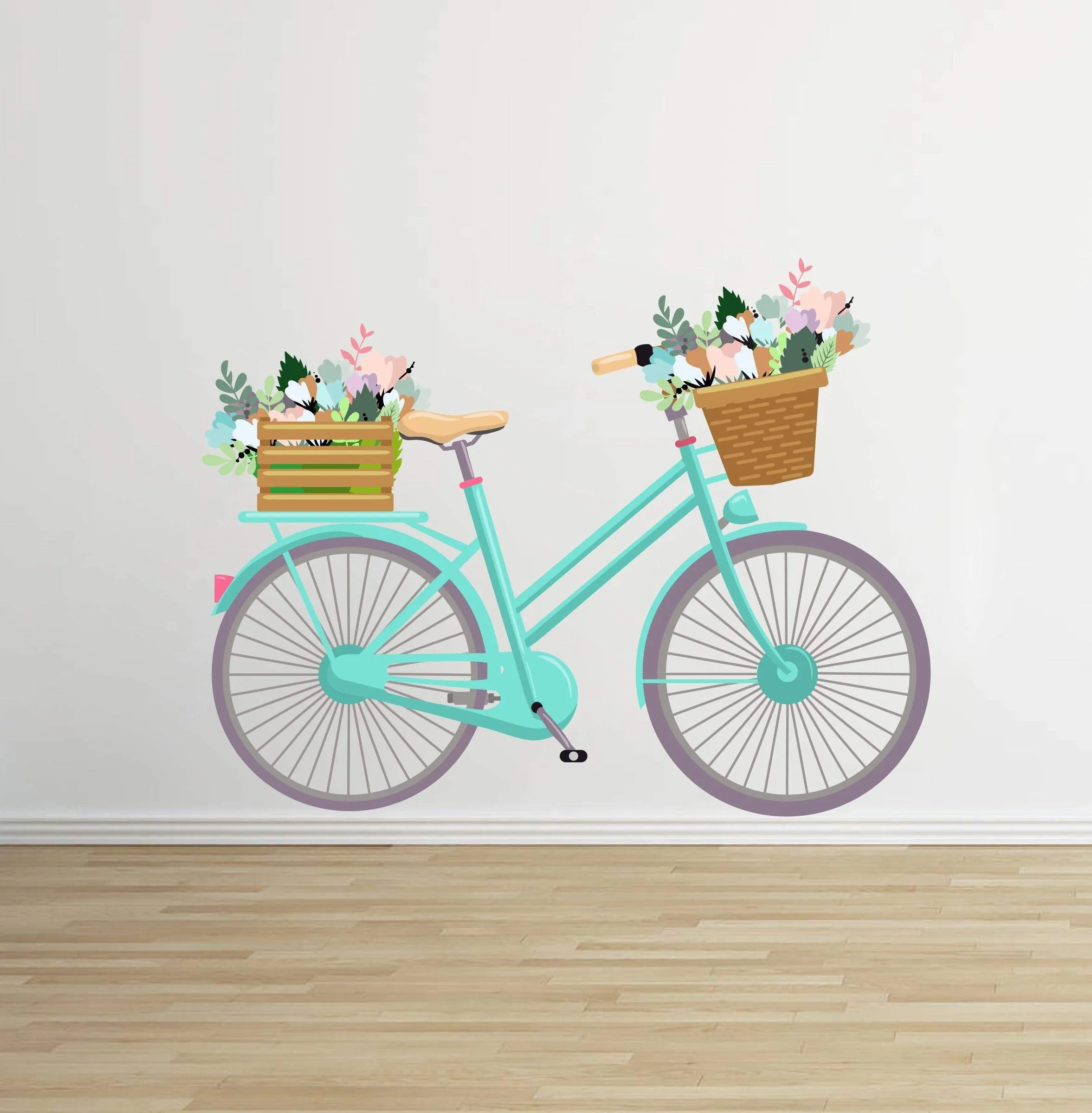 Sticker Hub Beautiful Decorative Bicycle Wall Sticker 47cm X 61cm AS245