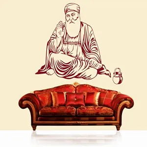Sticker Hub Shree Guru Nanak Dev Ji Wall Sticker (PVC Vinyl) DKHS0561BUS
