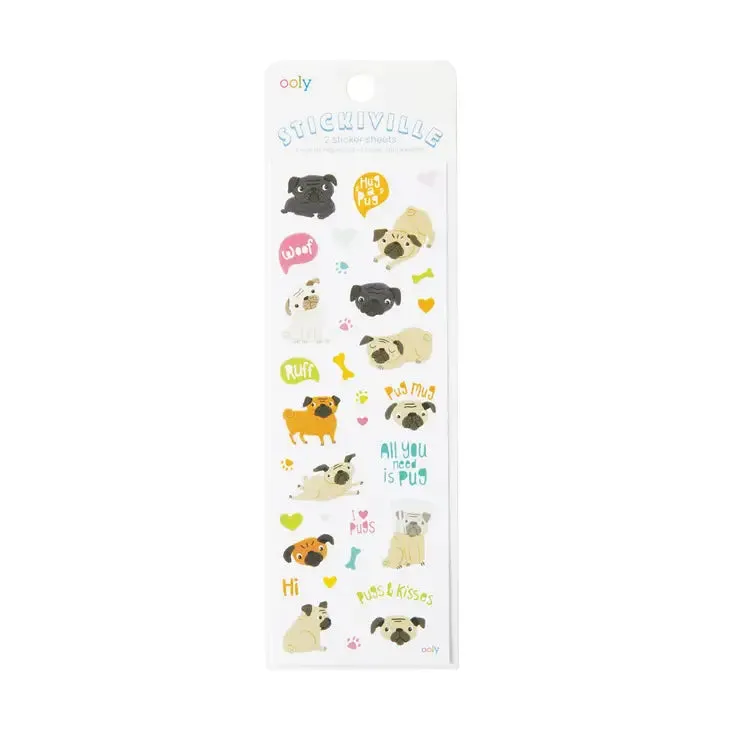 Stickiville Pug Stickers