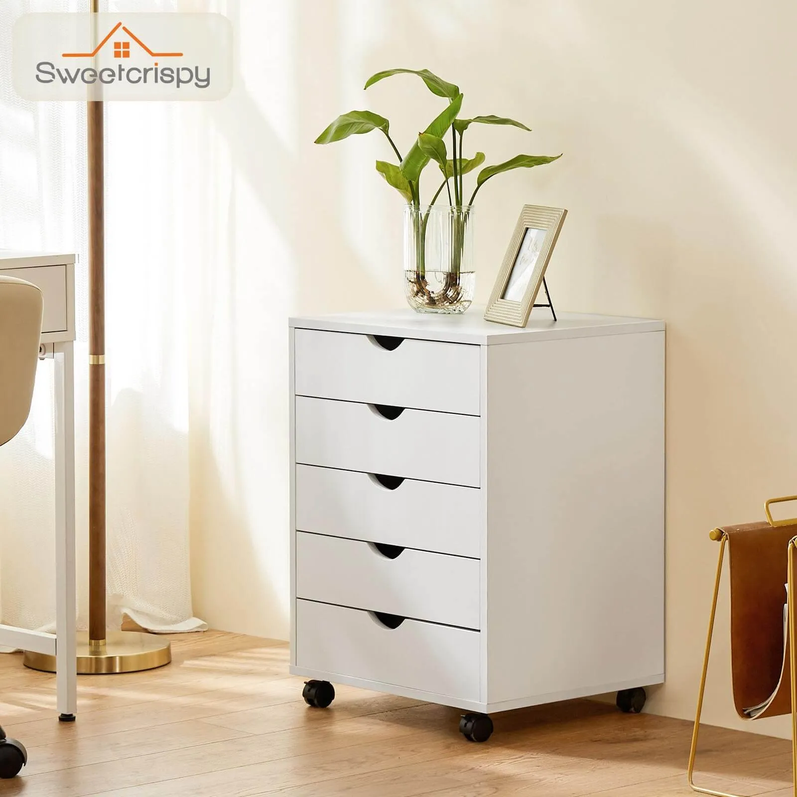 Storage Cabinet Dressers with Wheels Mobile Organizer Drawers for Office, Bedroom, Home