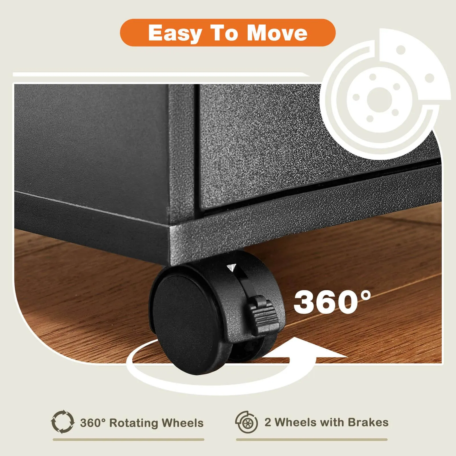 Storage Cabinet Dressers with Wheels Mobile Organizer Drawers for Office, Bedroom, Home