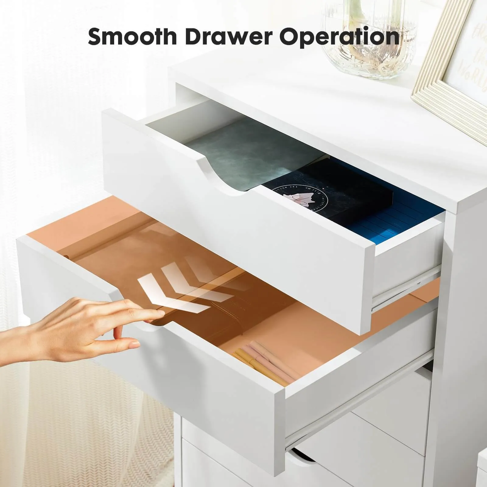 Storage Cabinet Dressers with Wheels Mobile Organizer Drawers for Office, Bedroom, Home