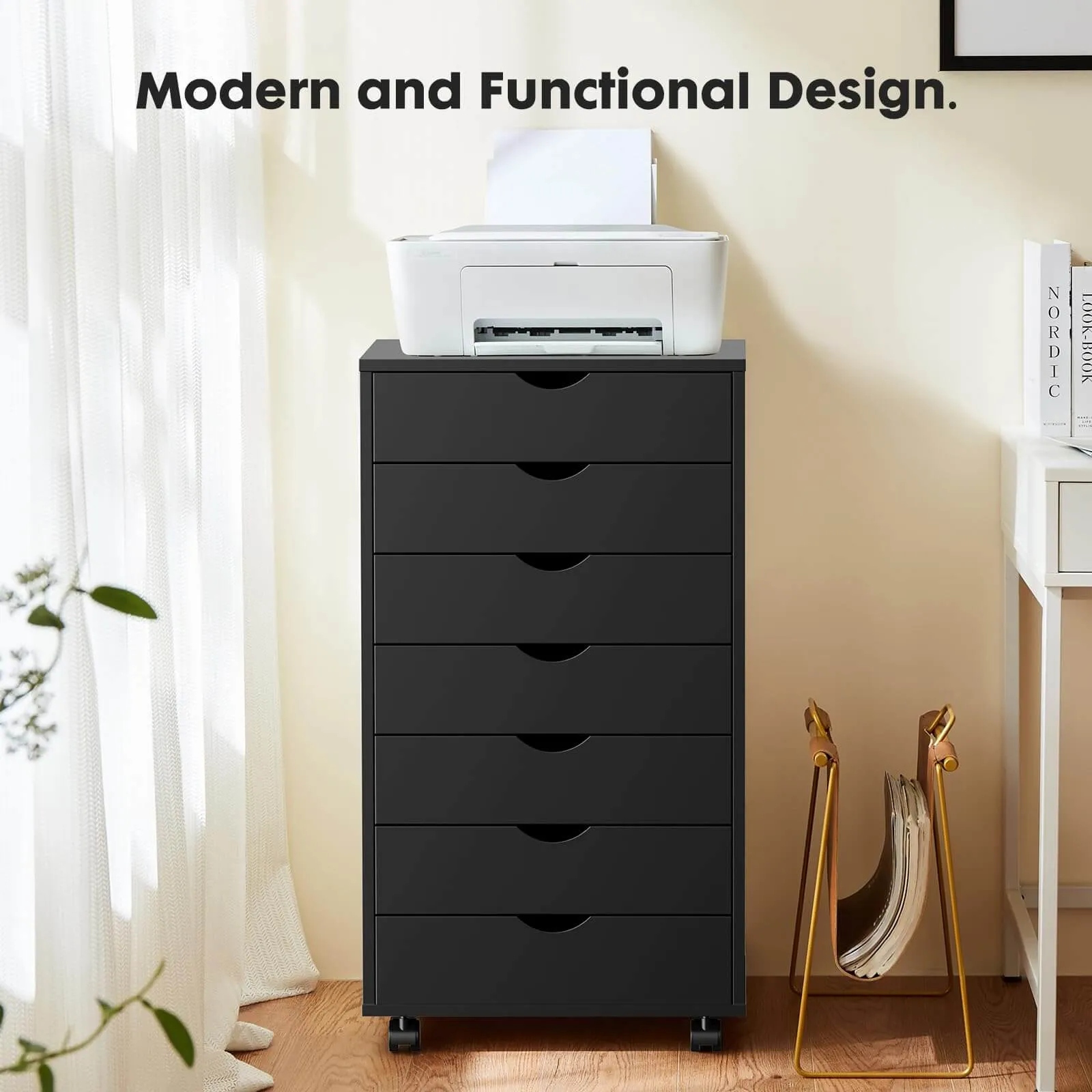 Storage Cabinet Dressers with Wheels Mobile Organizer Drawers for Office, Bedroom, Home
