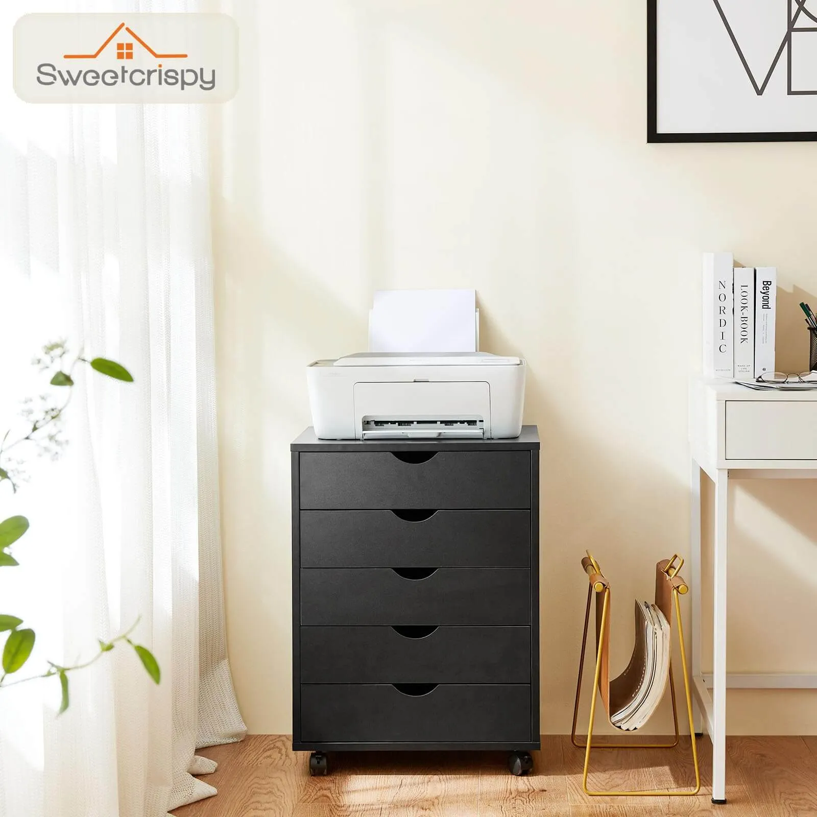 Storage Cabinet Dressers with Wheels Mobile Organizer Drawers for Office, Bedroom, Home
