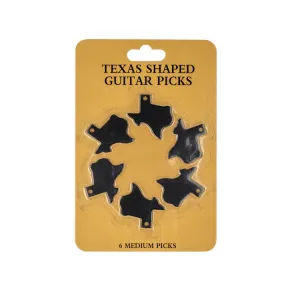 Texas Shaped Guitar Pick - 6 Piece Set