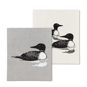 The Amazing Swedish Dishcloth ~ Loons ~ Set of 2