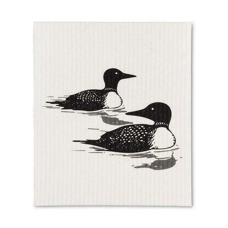 The Amazing Swedish Dishcloth ~ Loons ~ Set of 2
