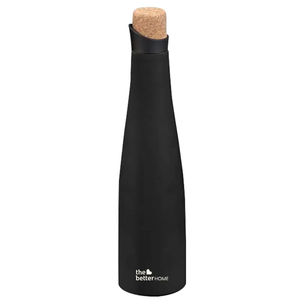 The Better Home Insulated Stainless Steel Water Bottle with Cork Cap | 18 Hours Insulation | Pack of 100-750ml Each | Hot Cold Water for Office School Gym | Leak Proof & BPA Free | Silver Colour